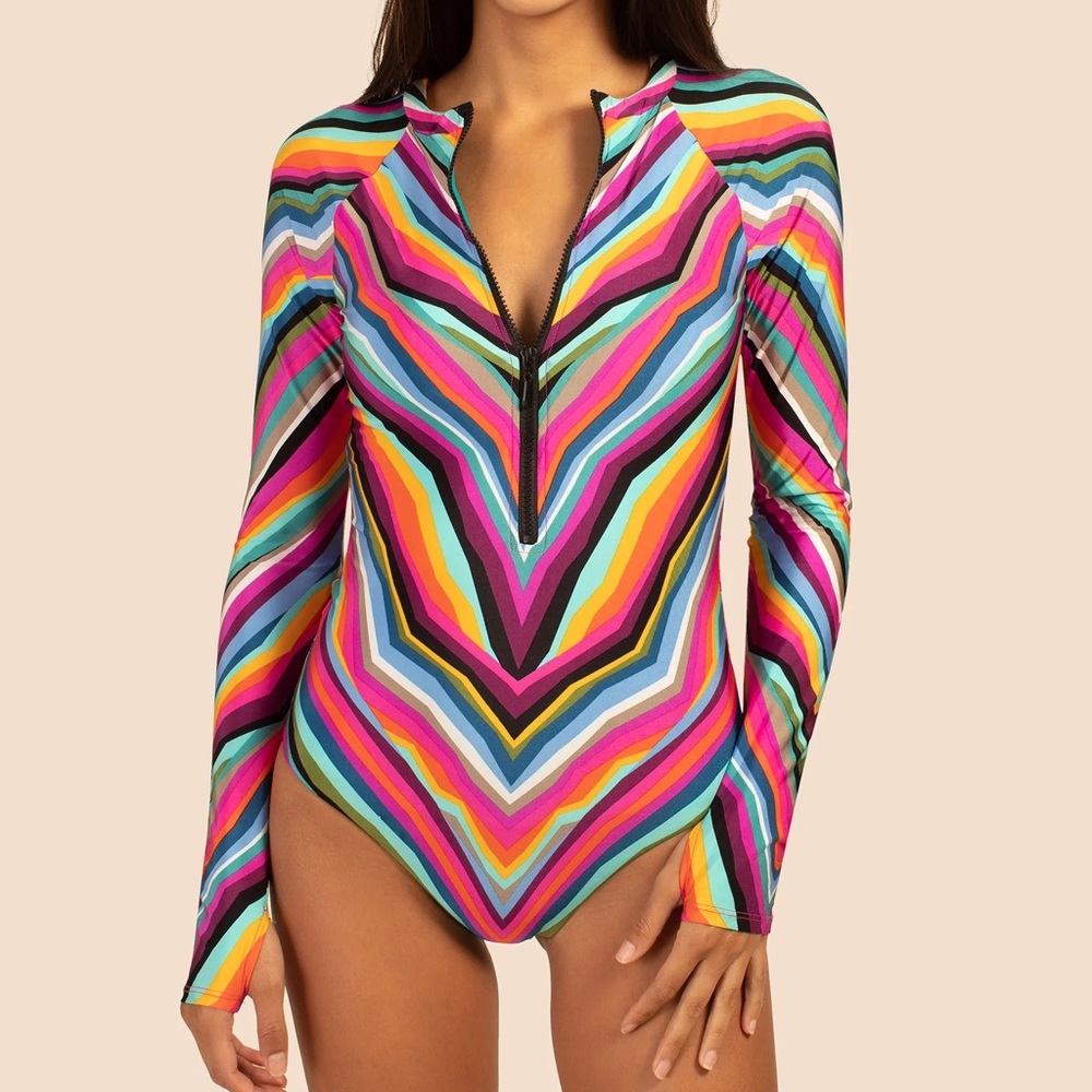 Trina Turk one piece bathing paddle suit - Size M